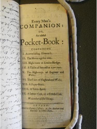 Front page of the pocket book